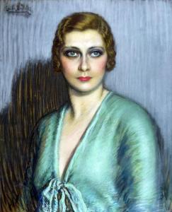 BERTOLE EMILIA 1898-1949,RETRATO FEMENINO,1934,Galeria Arroyo AR 2019-12-12