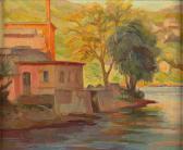 BERTOLETTI Nino 1889-1971,Casa rossa sul fiume,Bertolami Fine Arts IT 2019-05-29
