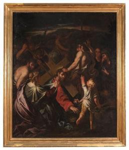 BERTOLOTTO Gian Lorenzo 1640-1720,CRISTO INCONTRA LA VERONICA DURANTE LA SALIT,20th century,Babuino 2020-05-26