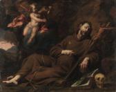BERTOLOTTO Gian Lorenzo 1640-1720,Estasi di san Francesco,Cambi IT 2019-12-13