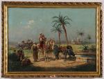 BERTON Louis 1800-1800,Getting Water- An Arab Desert Scene,Jackson's US 2021-04-14