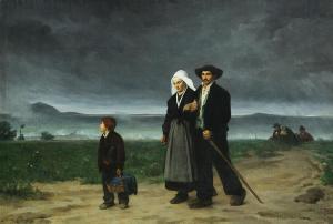 BERTON NICHOLAS 1831-1888,Return from Vespers,1885,Shapiro Auctions US 2013-11-16