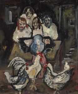 BERTRAM CONRADI Lis 1897-1986,Familie mit totem Kind (Tiflis),1930,Galerie Bassenge DE 2017-05-27