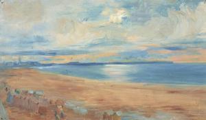 BERTRAND Paulin 1852-1940,Vue de la plage de Parame et Vue ,Artcurial | Briest - Poulain - F. Tajan 2022-02-22