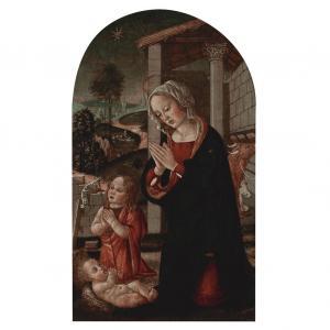 BERTUCCI Giovanni Battista 1495-1516,The Virgin and John the Baptist Adoring the Chri,William Doyle 2013-05-22