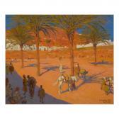 BERTUCHI NIETO Mariano 1885-1955,DESERT SCENE IN TÉTOUAN, MOROCCO,Sotheby's GB 2019-10-22