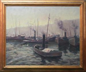 BERZEKY J.R 1900-1900,Barcos en el Puerto,Goya Subastas ES 2018-01-31