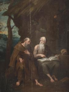 BESCHEY Balthasar 1708-1776,The two hermits Paul and Anthony,Nagel DE 2023-11-08