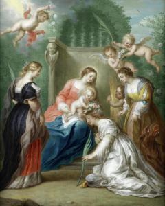BESCHEY Jacob Andries,The Virgin and Child with Saints Margaret of Antio,Bonhams 2012-07-04
