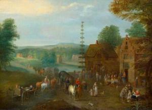 BESCHEY Karel, Charles 1706-1776,Dancing around the Maypole,Galerie Koller CH 2022-04-01