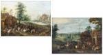 BESCHEY Karel, Charles 1706-1776,Zwei Landschaften mit reicher Figurenstaffage,Kastern DE 2020-11-07