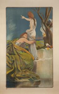 BESNARD Paul Albert 1849-1934,Woman embracing a woman,1899,John Moran Auctioneers US 2017-10-03