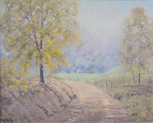 BESSIRE Dale Phillip 1892-1974,Autumn Road, Cottage,Wickliff & Associates US 2022-09-17