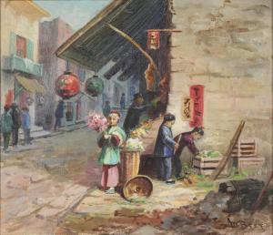 BEST Arthur William 1859-1935,Untitled (Chinatown),Clars Auction Gallery US 2019-10-12