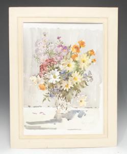 BEST MARJORIE,Still Life of Summer Flowers in a vase,Bamfords Auctioneers and Valuers 2020-10-27