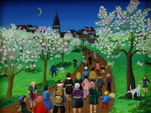 BETA,Abendwanderung durch blühende Apfelbäume,1976,Eva Aldag DE 2010-02-27