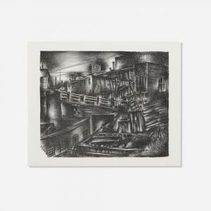BETTELHEIM Jolan Gross,Dilapidated Section (Manhattan),1936,Toomey & Co. Auctioneers 2023-03-08