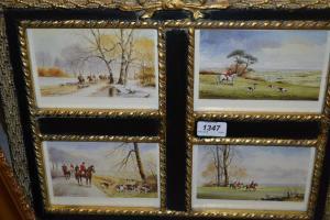 BETTERIDGE Fred A,pair of overpainted prints of hunting and pas,Lawrences of Bletchingley 2016-04-26