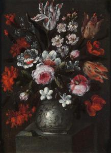 BETTIO Francesco 1855-1901,nature morte con vasi di fiori,Palais Dorotheum AT 2009-10-06