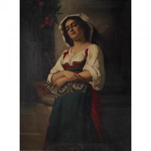 BETTIO Francesco 1855-1901,PRETTY PEASANT GIRL HOLDING LILIES,Waddington's CA 2012-06-12