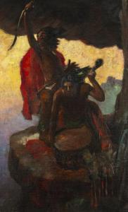 BETTS Edwin Daniel 1847-1915,Zuni Rain Makers on the Santa Fe,John Moran Auctioneers US 2018-06-19