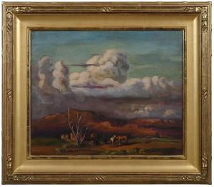 BETTS Harold Harington 1881-1915,Hacienda, Near Taos, NM,1928,Brunk Auctions US 2020-07-31