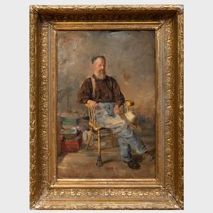 BETTS Louis 1873-1961,Old Man in a Spring Rocker,1893,Stair Galleries US 2021-08-05