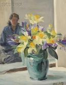 BETTS Louis 1873-1961,Still Life with Daffodils and Figure,Skinner US 2011-01-28