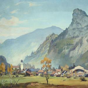 BETZOLD H,Blick auf ein Alpendorf im Herbst,1930,Heickmann DE 2013-03-09