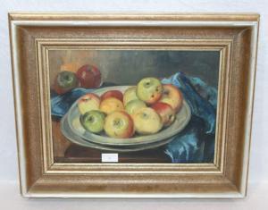 BETZOLD Heinrich 1891-1955,Obststillleben - Äpfel in Schale,1891,Merry Old England DE 2022-04-14