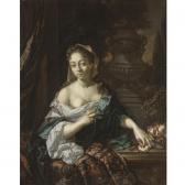 beugholt l 1732,A YOUNG LADY AT A WINDOW, HOLDING A ROSE, A CLASSI,Sotheby's GB 2006-12-05