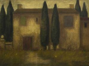 BEUKES Gerhard J 1900-1900,House by Poplar Trees,5th Avenue Auctioneers ZA 2017-08-13