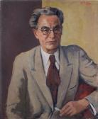 BEUTNER Johannes 1890-1960,Portrait des Verlegers Erhard Bunkow,1950,Schmidt Kunstauktionen Dresden 2012-03-12