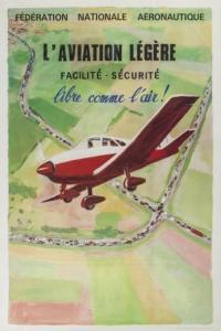 BEUVILLE Georges 1902-1982,Affiche Aviation légére - libre comme l'air,Morand FR 2015-12-14
