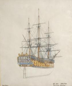 BEVAN Irwin John David 1852-1940,A study of a ship,Mallams GB 2017-06-07