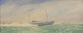 BEVAN Irwin John David 1852-1940,Royal Navy boats in open sea,Eastbourne GB 2021-05-25