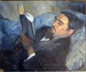 BEVAN PETMAN Hal C 1894-1980,Portrait of a gentleman reading a book,1937,Gorringes GB 2007-10-23