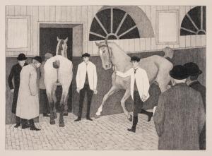 BEVAN Robert Polhill,The Horse Mart (Barbican No.1) (Dry 34),1920,Forum Auctions 2023-12-14