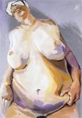 BEYELER PAULA 1976,Standing nude "Eitelkeit"(vanity),2010,Galerie Koller CH 2011-06-20