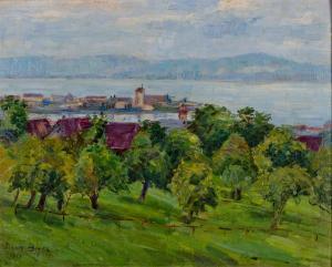 BEYER Anna 1867-1922,Bord du lac de Zürich,1911,Dogny Auction CH 2012-11-27