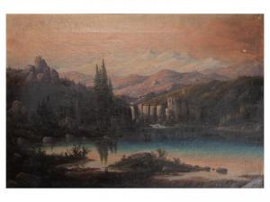 BEYER Edward 1820-1865,Landscape with Lake,1853,Hindman US 2022-12-02