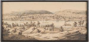 BEYER Edward 1820-1865,Panoramaansicht von Charleston, Virginia mit dem K,1854,Leipzig DE 2021-07-03