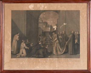 BEYS Giacomo,"Partenza di SS Pio VI dal convento dei PP Agostin,1805,Veritas Leiloes PT 2023-01-24