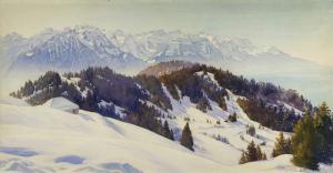 BEZENCON ANDRE 1900-1900,Gebirgslandschaft im Winter,1925,Fischer CH 2008-11-12