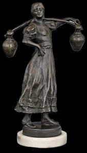 BEZERÉDY GYULA 1858-1925,Water carrying girl,Nagyhazi galeria HU 2017-12-05