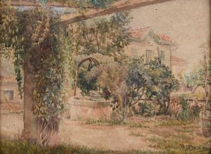 BEZZI Bartolomeo 1851-1923,Giardino con pozzo,Galleria Pananti Casa d'Aste IT 2024-04-19