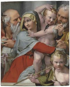 BEZZI Giovanni Francesco,The Holy Family with Saints John the Baptist and J,Christie's 2018-04-19