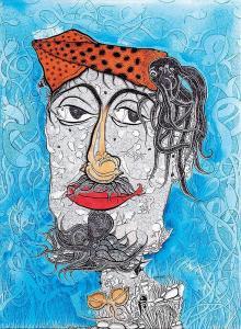 BHATT Shishir 1965,Portrait - Fish I,Stahl DE 2014-09-27
