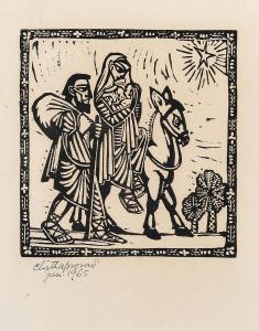 BHATTACHARYA CHITTAPROSAD 1915-1978,Biblical motif,1965,Bruun Rasmussen DK 2024-01-23