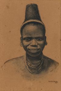 BHENGU Gerard 1910-1990,Portrait of a Woman,Strauss Co. ZA 2024-03-11